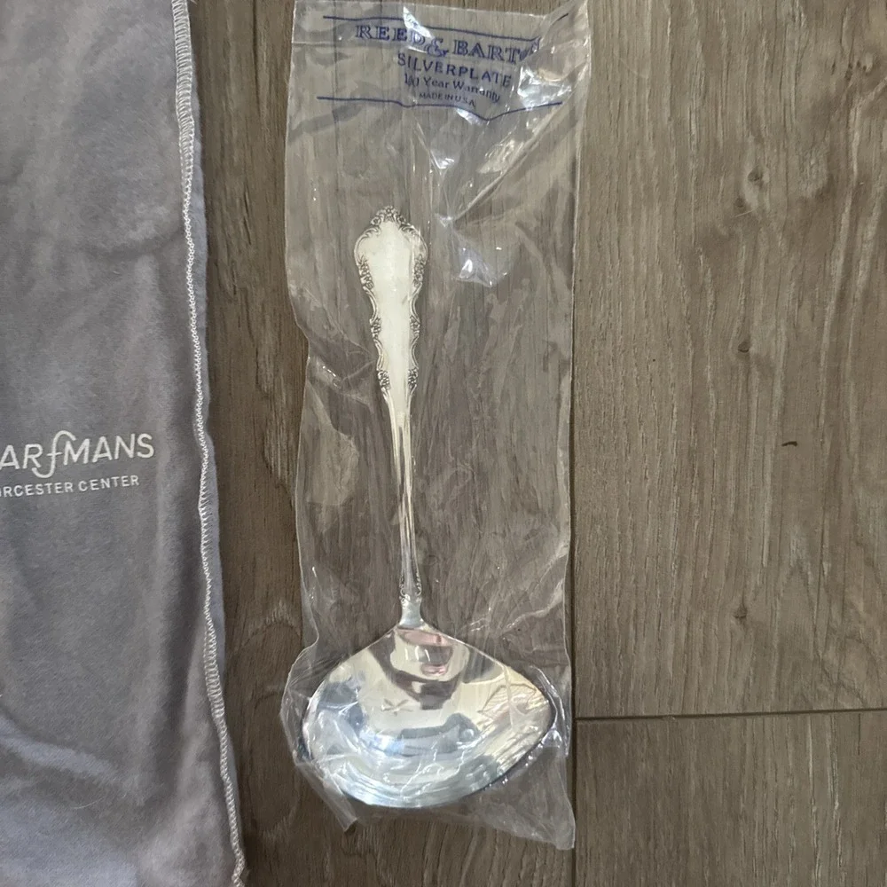 New Old Stock Reed & Barton Silverplate -‎ DRESDEN ROSE - GRAVY LADLE